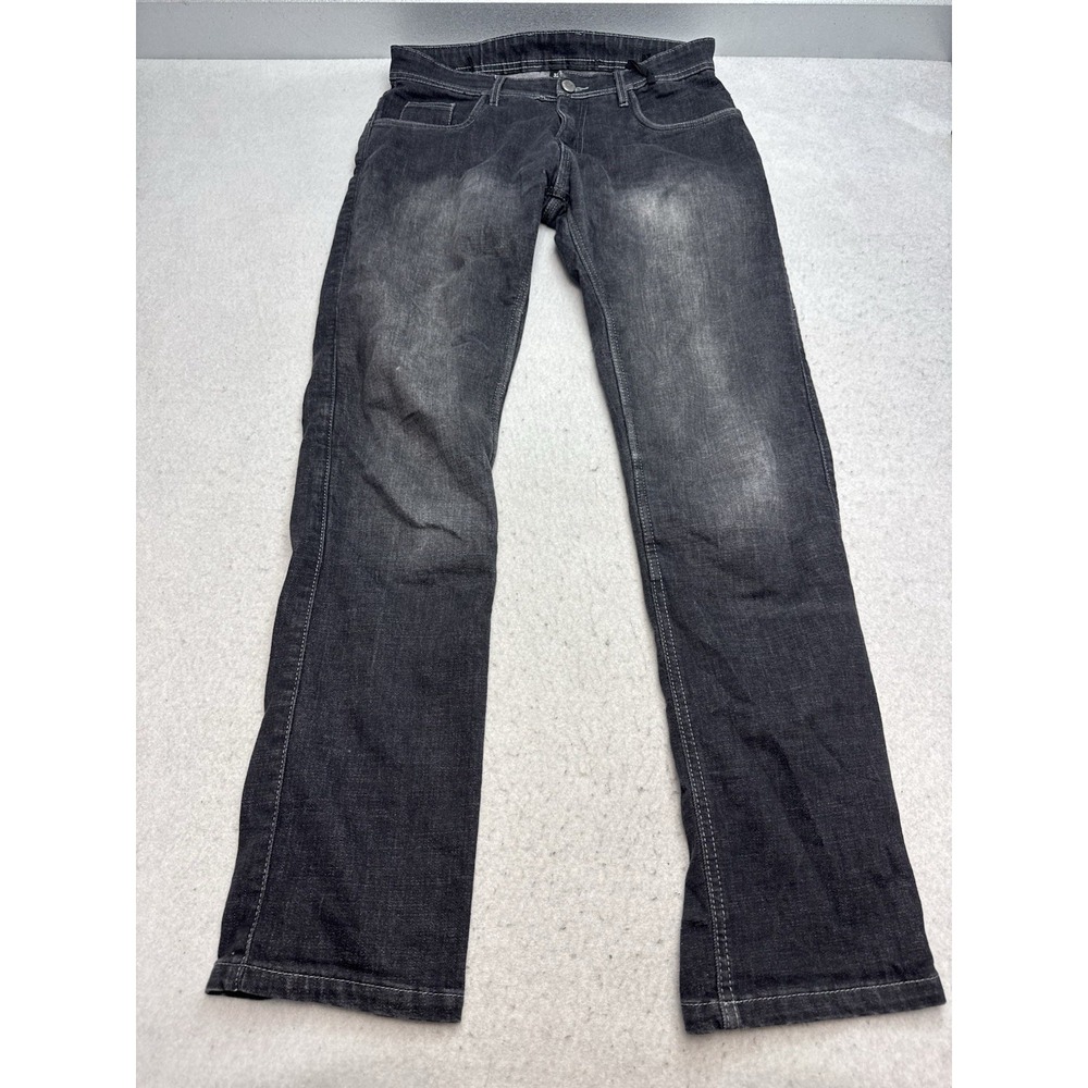 Street & Steel Mens Black Aramid Reinforced Motorcycle Riding Jeans Size 32x34